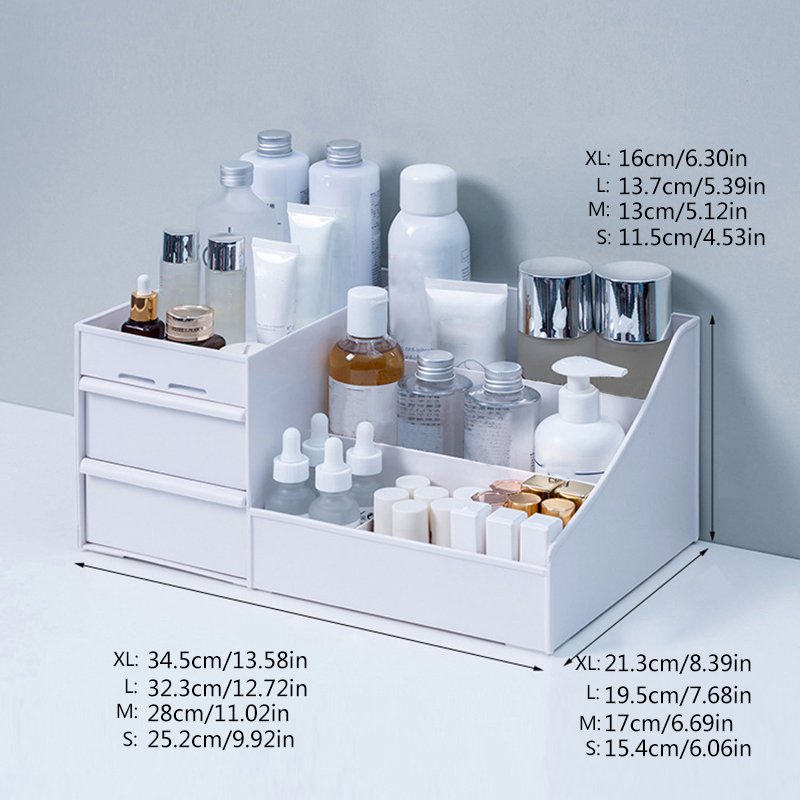 Makeup Organizer Large Capacity Cosmetic Storage Box Desktop Jewelry Makeup Drawer Container