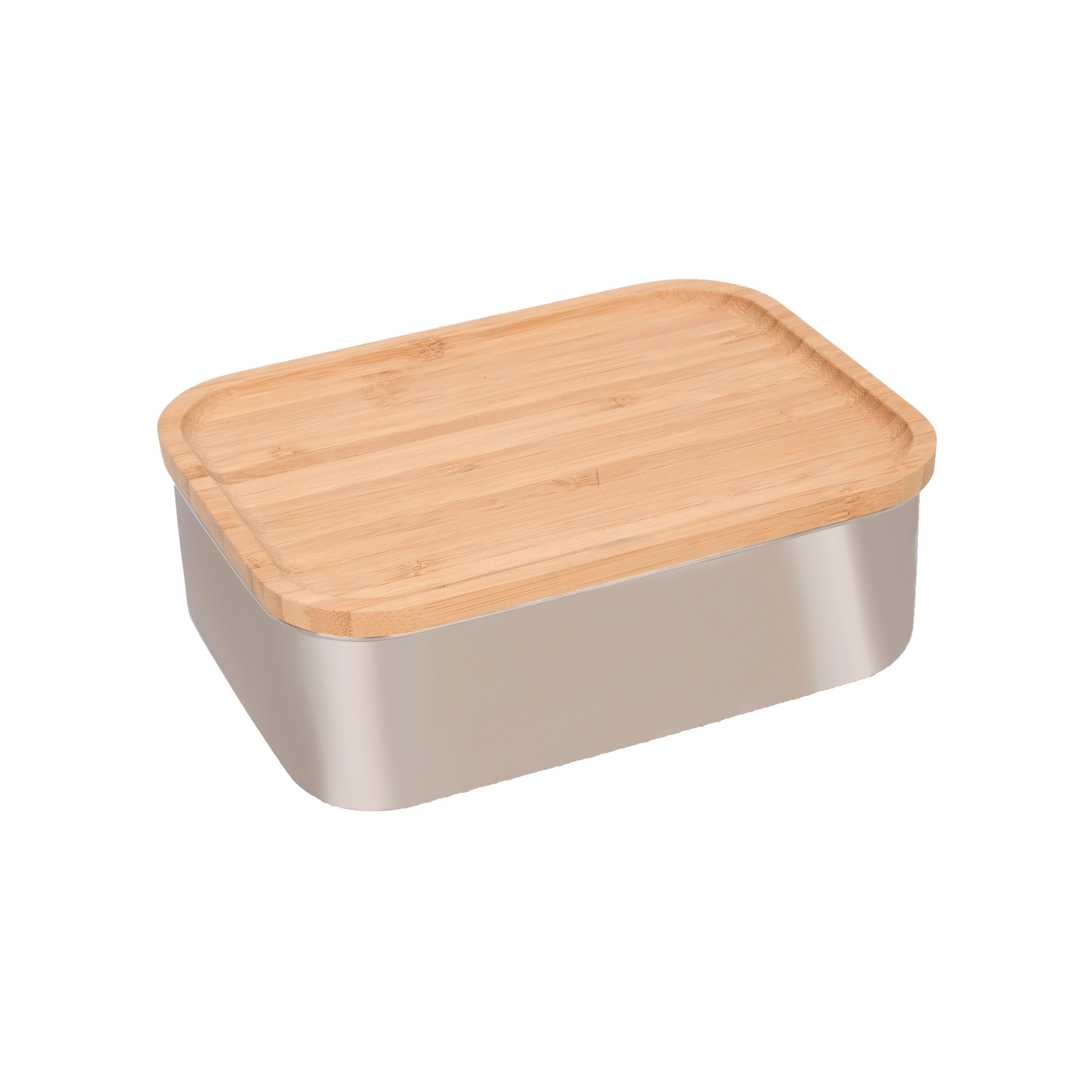 Wholesale Portable Stainless Steel Bento Lunch Box with Bamboo Wood Lid Rational Design for Food Storage & Carry