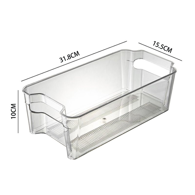 Plastic PET Kitchen Stackable Container Storage Boxes Refrigerator Fridge Organizer