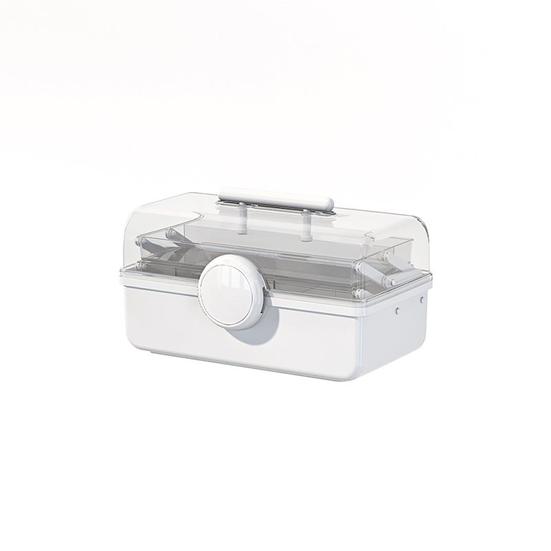 XL SIZE Wholesale First Aid Kit Box Portable Medicine Box Storage With Folding Compartment Clear Plastic Medicine Storage Box