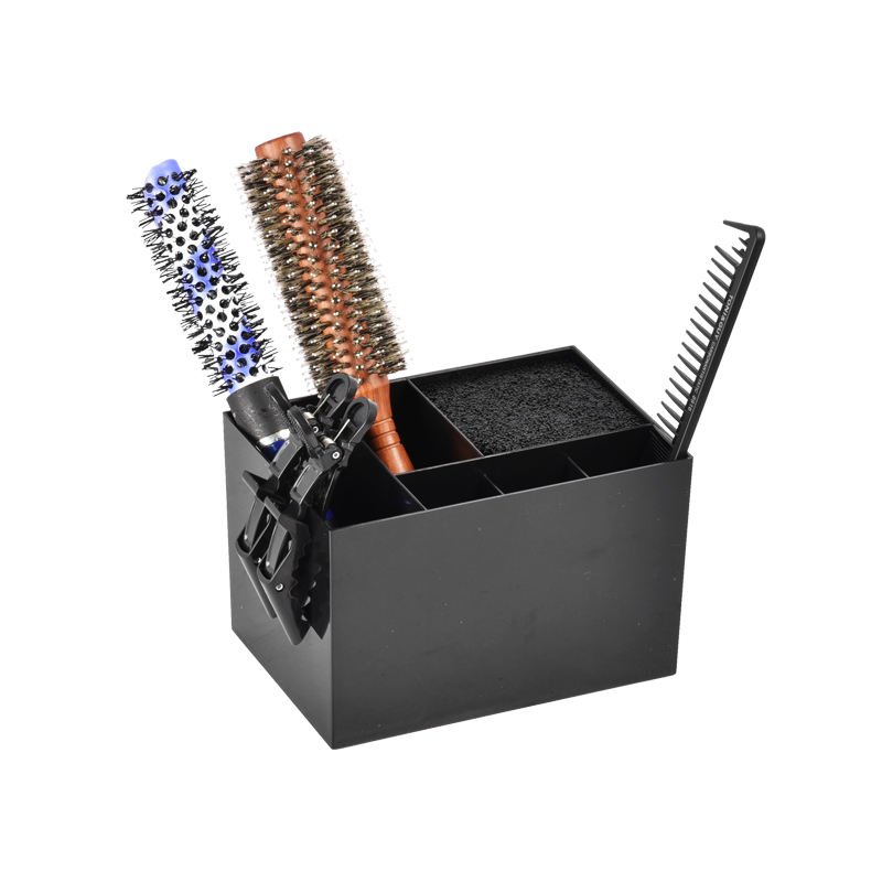 Plastic Hairstylist Barber Shop Scissors Combs Storage Box Comb Clips Organizer Rack Holder