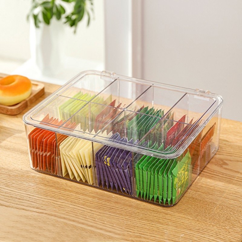 Clear Compartment Plastic Storage Box with Lid Multifunction Heavy Duty Transparent Storage Box