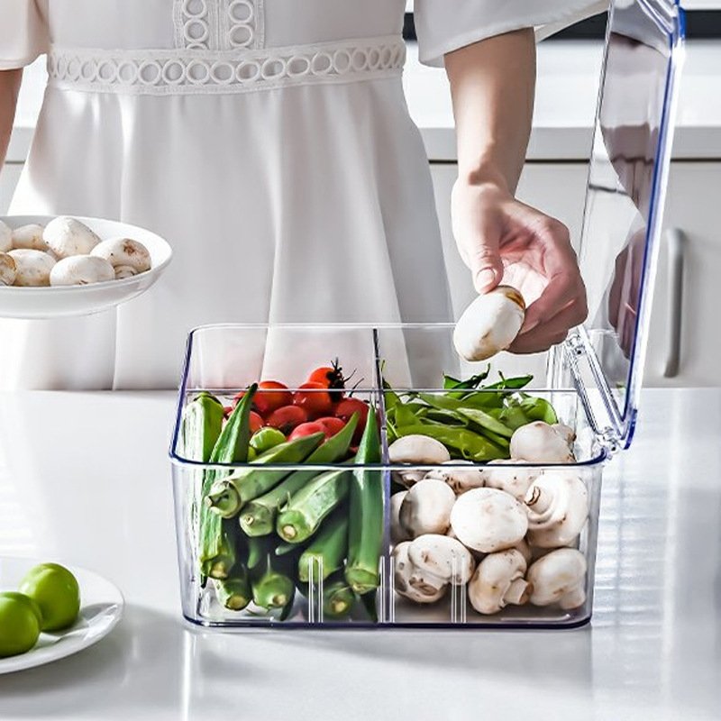 Clear Compartment Plastic Storage Box with Lid Multifunction Heavy Duty Transparent Storage Box