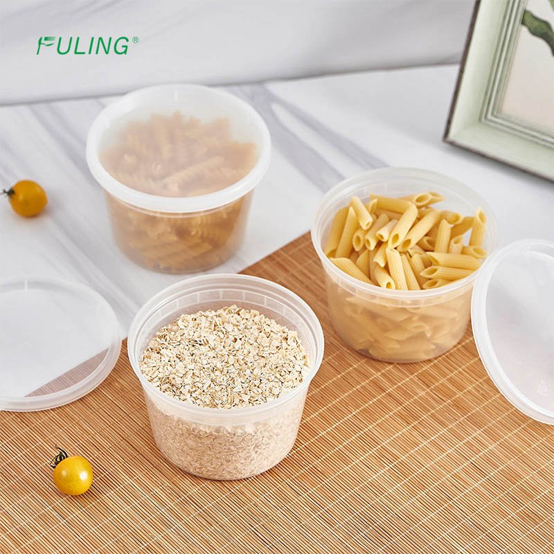 8Oz 16Oz 32Oz Plastic BPA-Free Restaurant Deli Food Storage Container Deli Cup With Airtight Lids