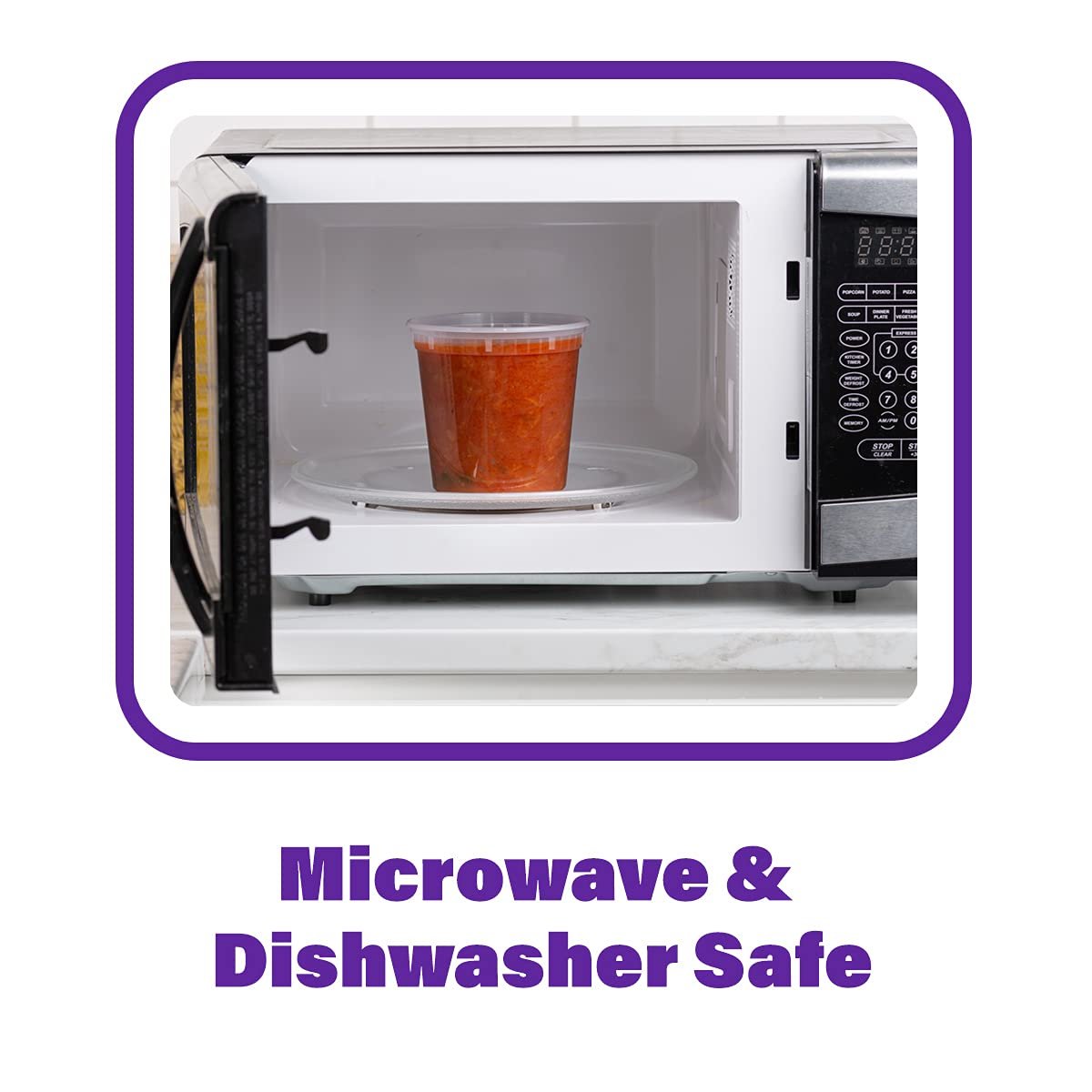 8Oz 16Oz 32Oz Plastic BPA-Free Restaurant Deli Food Storage Container Deli Cup With Airtight Lids