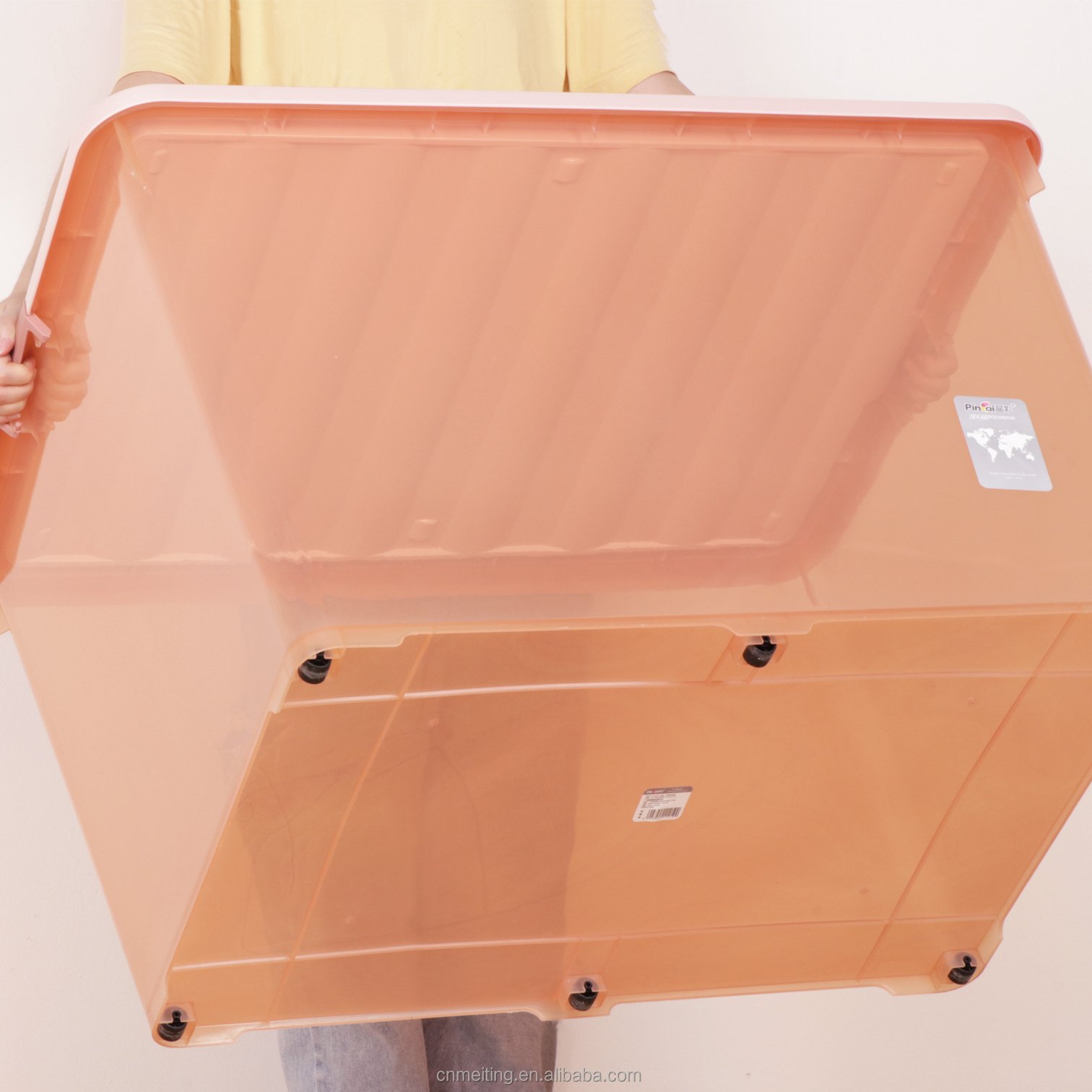 Factory Price Transparent Box Organiser Storage Box Stackable Multi-color Plastic Clothes Storage Box with Lids