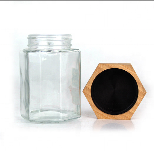 Empty 30ml 70ml 180ml 280ml 380ml hexagon honey jars pot container wholesale packaging