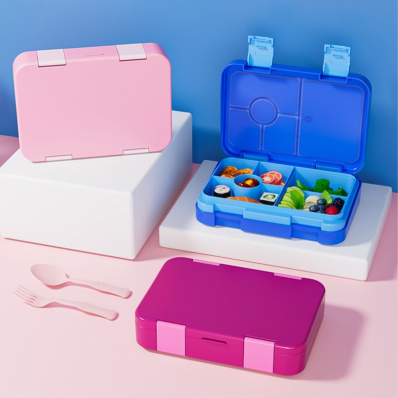 Manufacturer custom leakproof tiffin lunch box office school 6 compartment storage boxes tritan bento lunch box for kids
