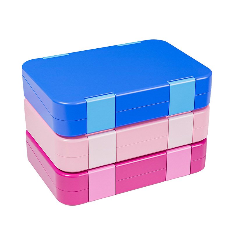 Manufacturer custom leakproof tiffin lunch box office school 6 compartment storage boxes tritan bento lunch box for kids
