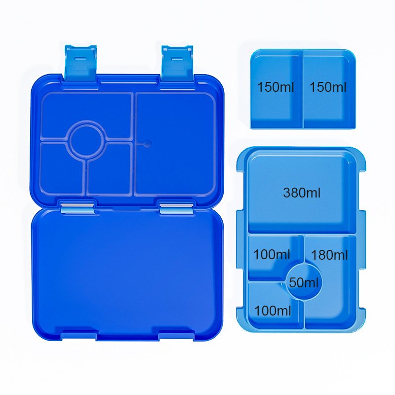 Manufacturer custom leakproof tiffin lunch box office school 6 compartment storage boxes tritan bento lunch box for kids