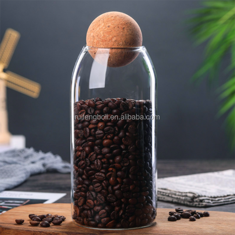 Modern Decorative Clear Cylinder Storage Container Glass Jar With Round Lid For Kitchen