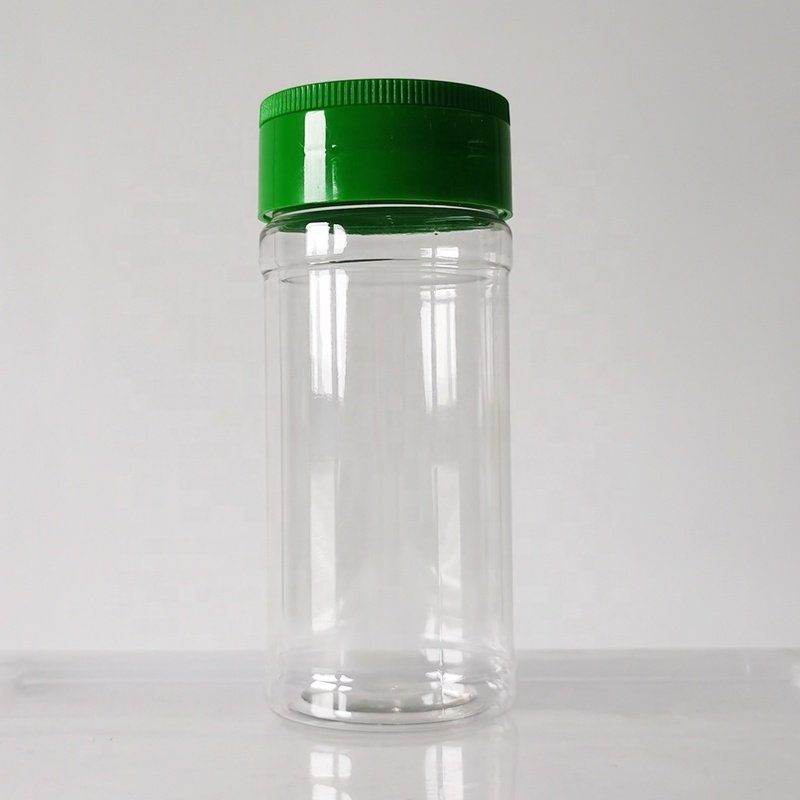 Wholesale Kitchen Clear Spice Containers Shaker Seasoning Plastic Spice Jars Bottles 100ml 200ml With Lids
