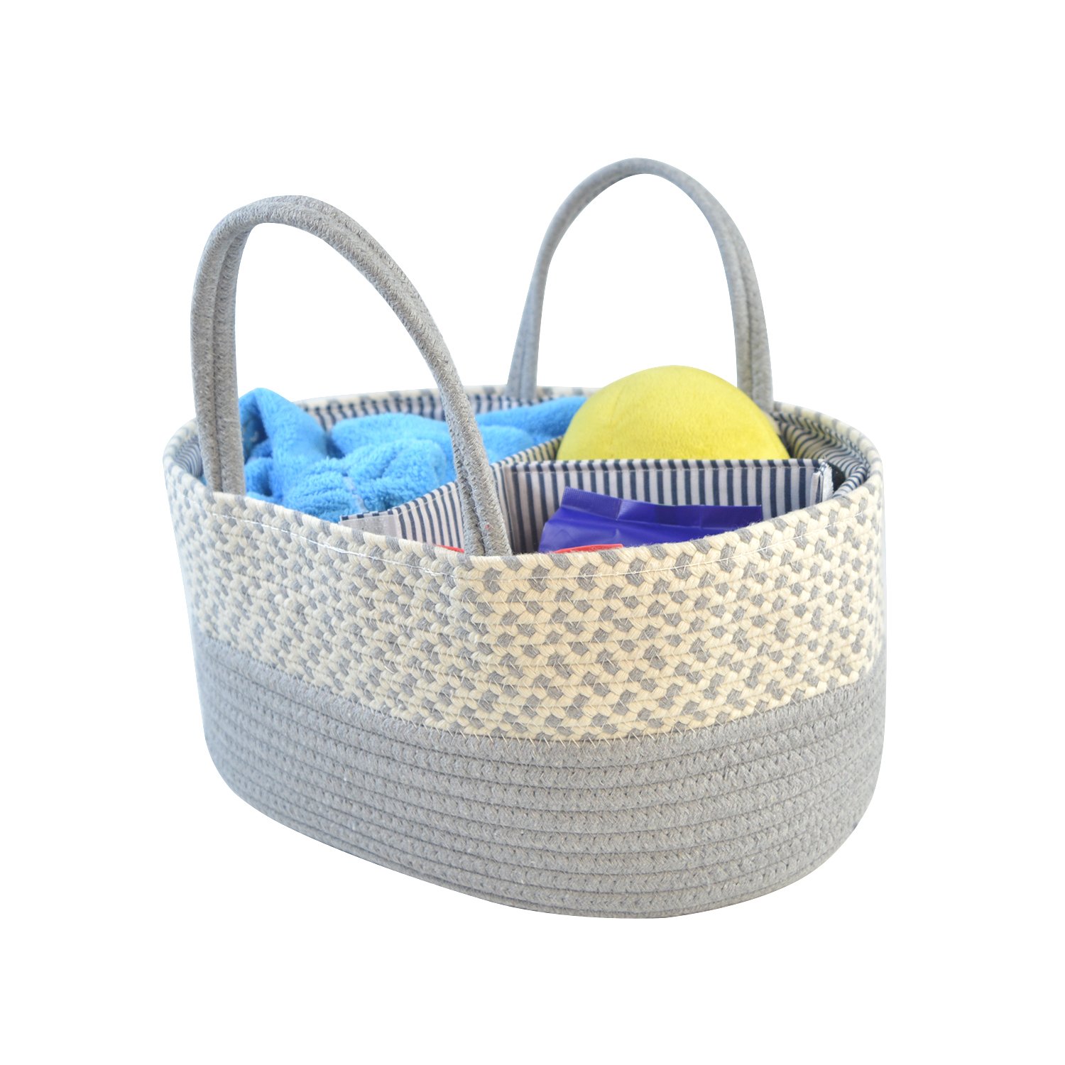 KUYUE Baby Rope Diaper Caddy - Nursery Storage Bin and Car Organizer Storage Boxes & Bins Foldable Opp Bag Clothing Organizer