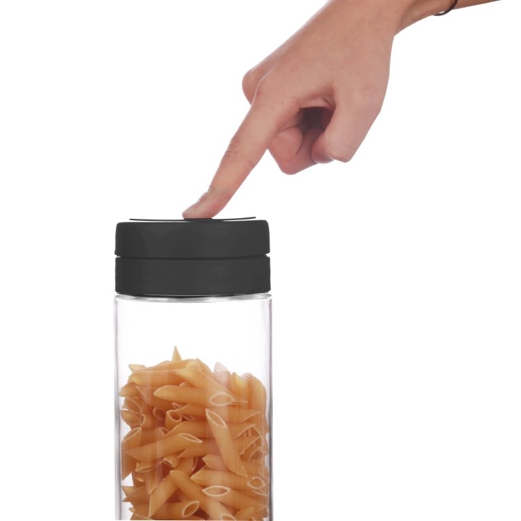 kitchen pop up lids glass airtight food storage container cereal jars organization set for kitchen pantry