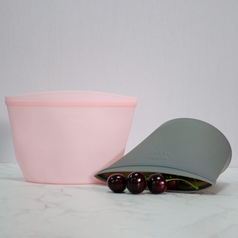 Reusable Silicone Food Storage Bags Freezer Dishwash Safe Airtight Silicone Fruit Vetegable Food Container