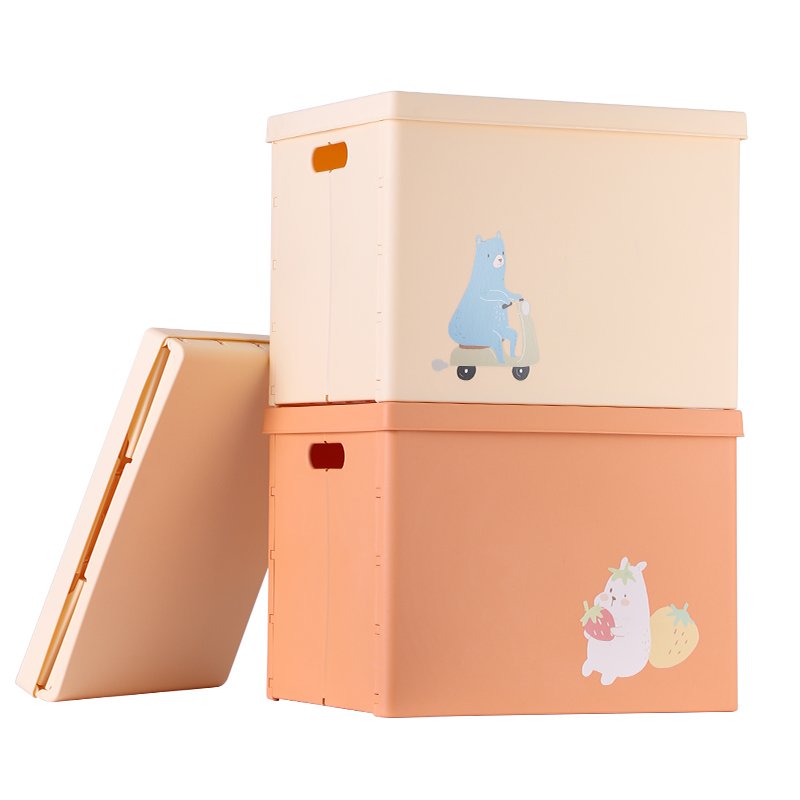 Haixin Custom Multi-purpose Plastic Foldable Organizer Storage Box with Lid