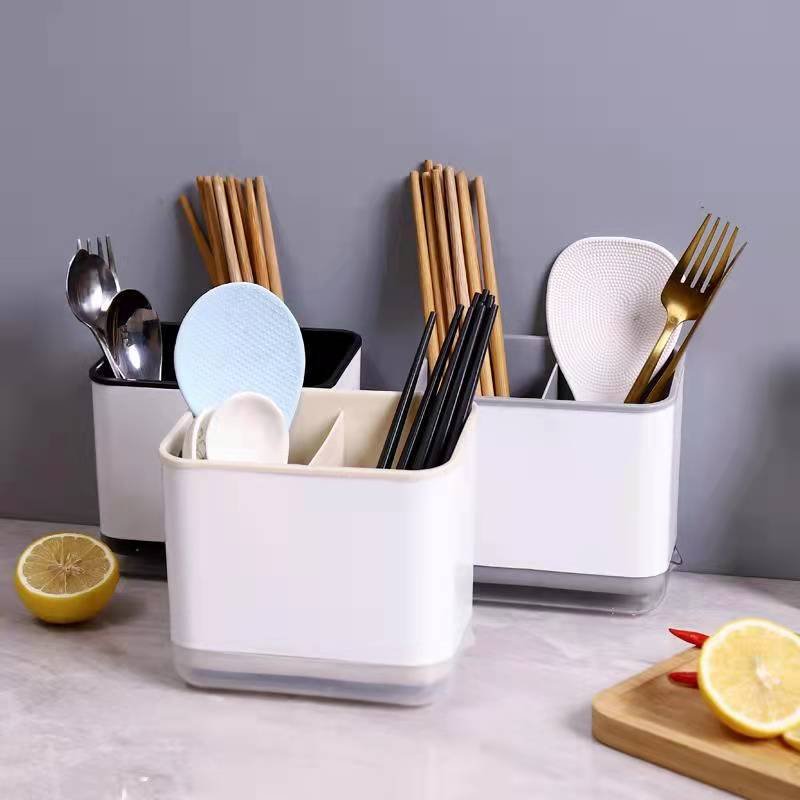 Utensil Holder Cutlery Drainer Sink Chopsticks Fork Drain Rack Basket Storage Holder