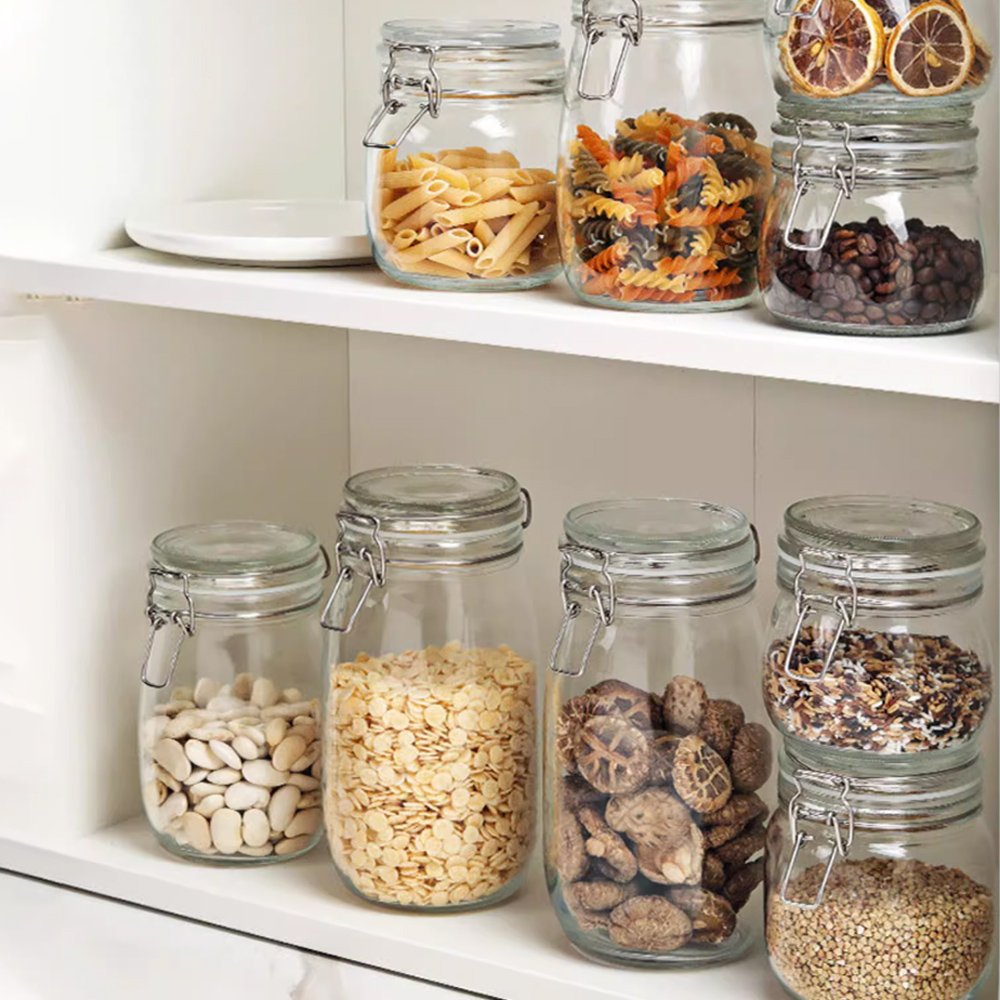 Storage Bottles & Jars Food Storage Container With Airtight Lid Borosilicate Clear Glass Jar