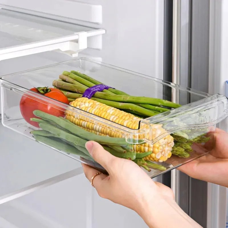 Kitchen Fruit Food Storage Box Fridge Storage Organizers Drawer Egg Storage Box Refrigerator Baskets Rack Kitchen Organizer