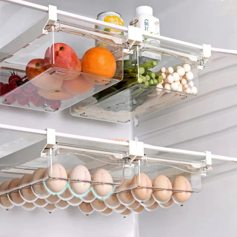 Kitchen Fruit Food Storage Box Fridge Storage Organizers Drawer Egg Storage Box Refrigerator Baskets Rack Kitchen Organizer