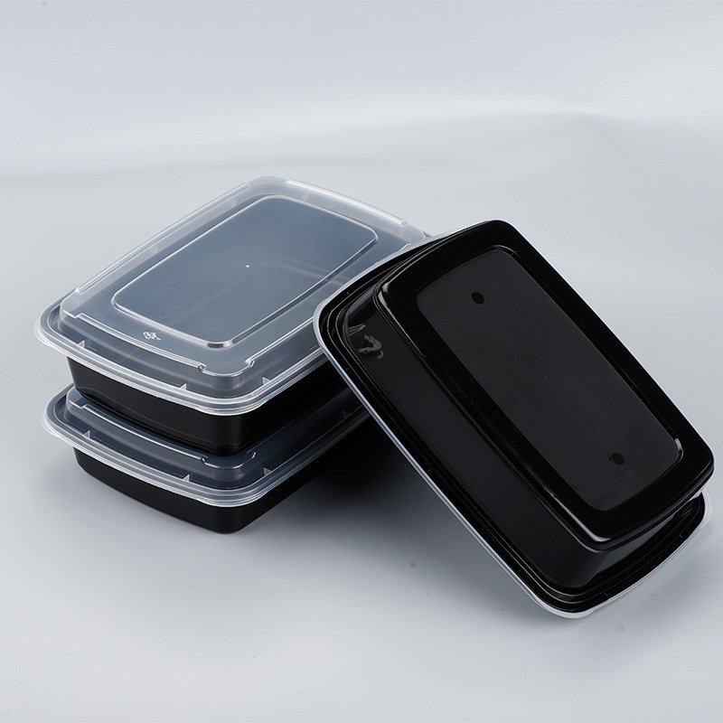 500ml/ 750ml/ 1000ml/ 1250ml Plastic airtight Food Container Disposable Microwavable Food Storage Meal Prep Containers