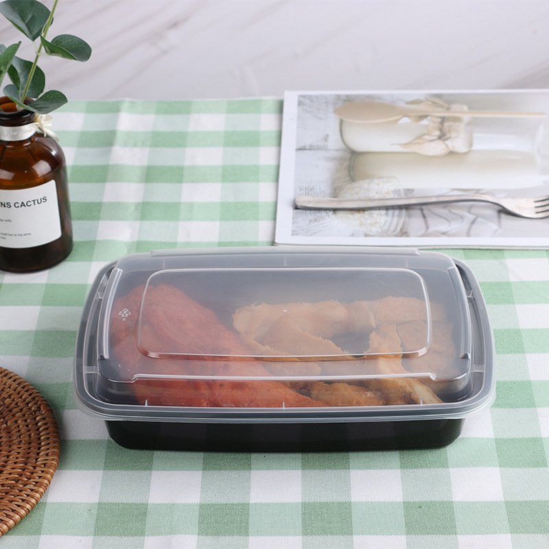 500ml/ 750ml/ 1000ml/ 1250ml Plastic airtight Food Container Disposable Microwavable Food Storage Meal Prep Containers