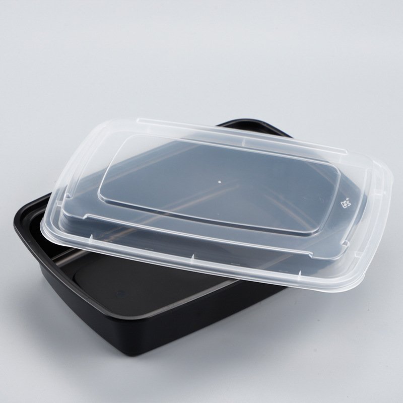 500ml/ 750ml/ 1000ml/ 1250ml Plastic airtight Food Container Disposable Microwavable Food Storage Meal Prep Containers