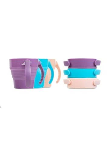 DS2063 Silicone Food Storage Containers Bowls Foldable Folding Travel Bowl for Camping Silicone Collapsible Bowl Cup Set