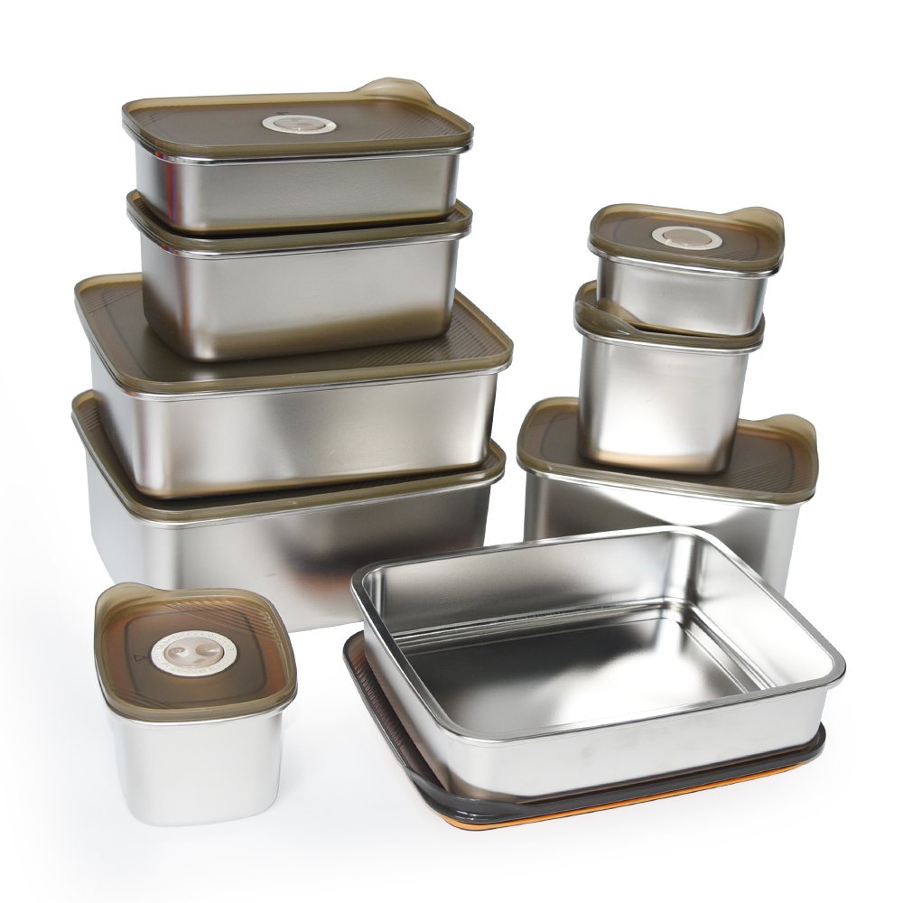 Freezer Safe Leak Proof With Time Recording Snack Food Storage Containers Stainless Steel Bento Lunch Box For Kids Adults