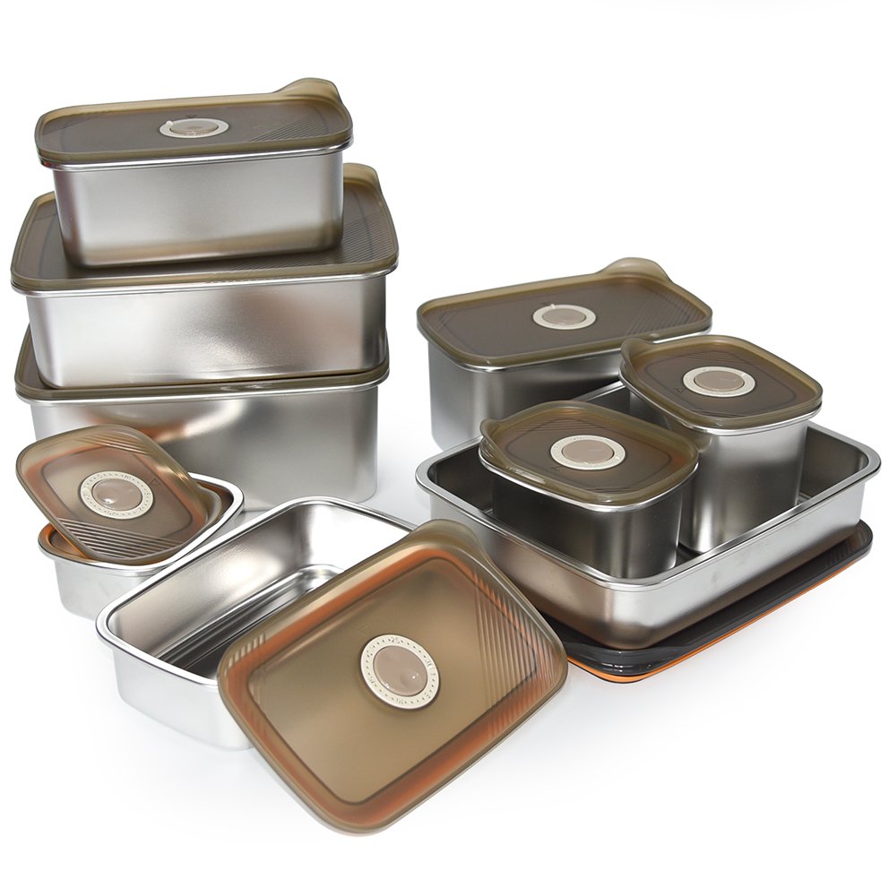 Freezer Safe Leak Proof With Time Recording Snack Food Storage Containers Stainless Steel Bento Lunch Box For Kids Adults