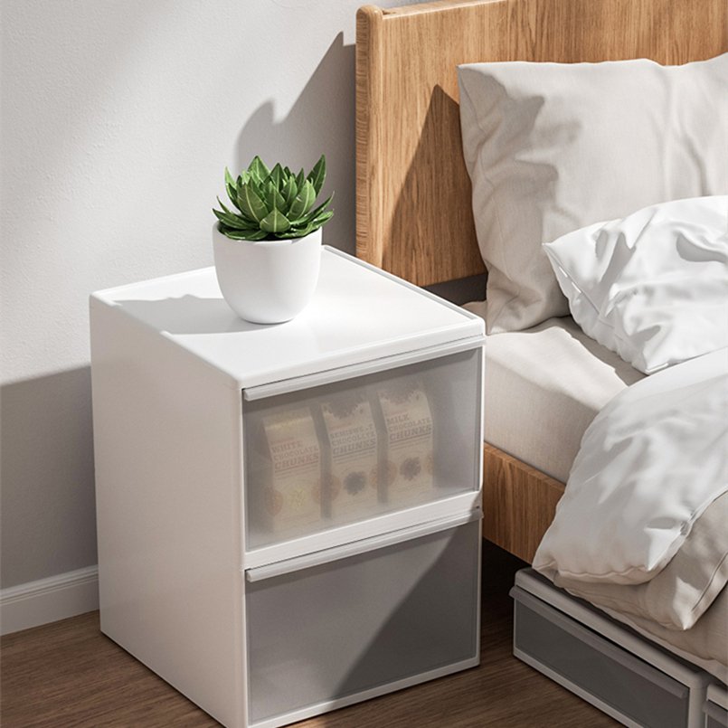 YIKEYOU Custom Wholesale closet storage organization underwear storage plastic box lid separable winter clothes storage box