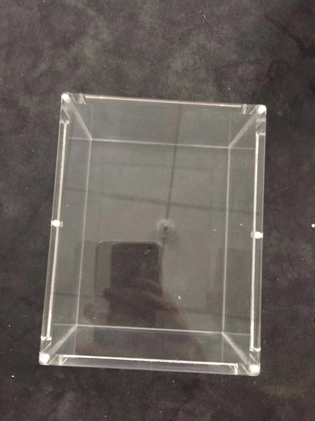 Mini Clear Acrylic Storage Boxes and Bins Acrylic Playing Card Box Acrylic Container for Double Decks of Playing Cards