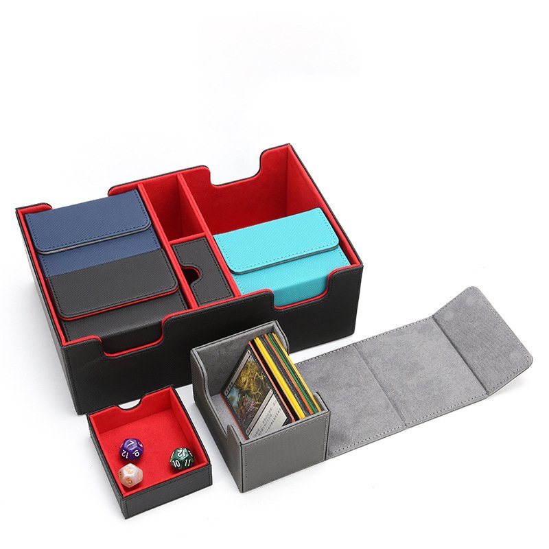 Combination Suit Magnetic Closure Card Deck Box Yugioh/MTG/TCG Playing Trading Card PU Leather Deck Box Gift Box