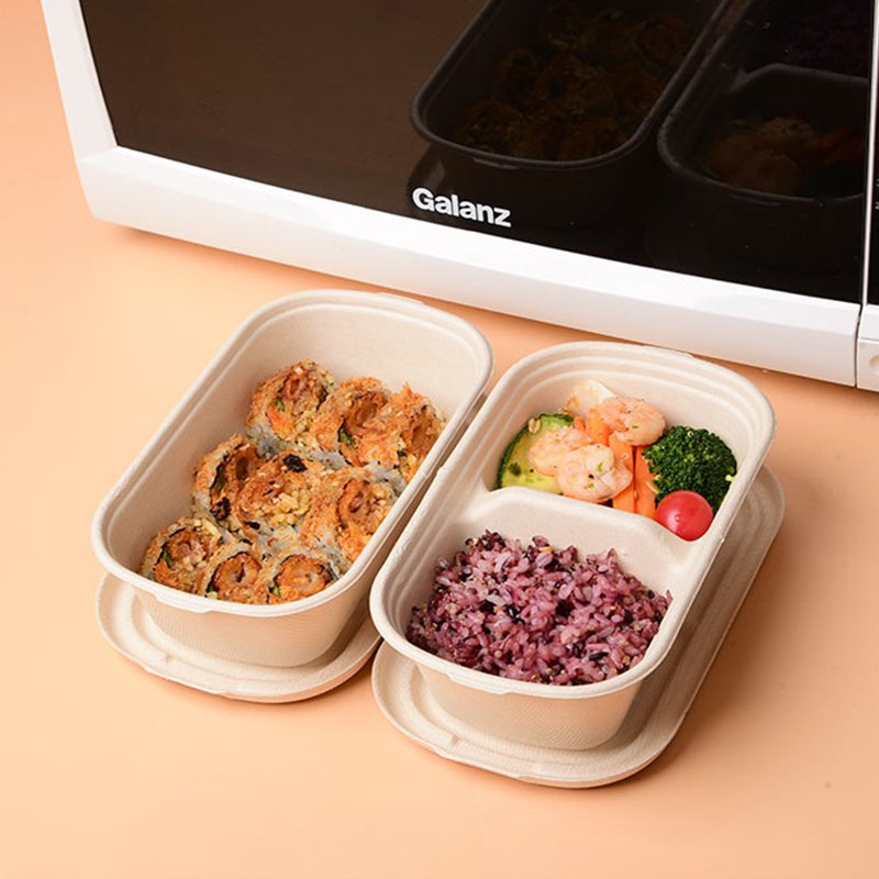 3 5 Compartment Eco Friendly Biodegradable Disposable Cornstarch Corn Starch Takeaway Take Away Bento Lunch Box Food Container