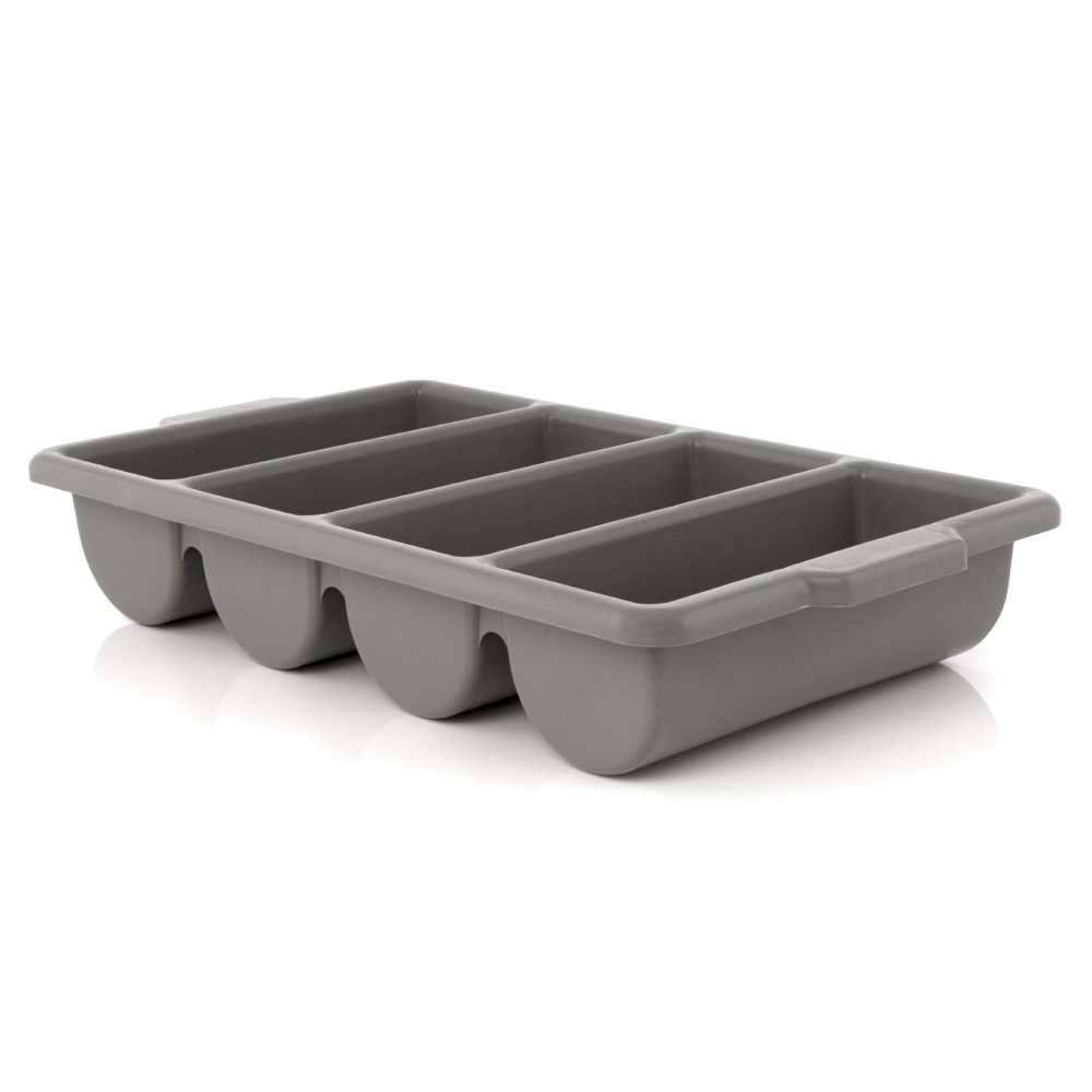 4 Compartment Plastic Cutlery Bin Box Commercial 4 Grids Plastic Cutlery Bin Box
