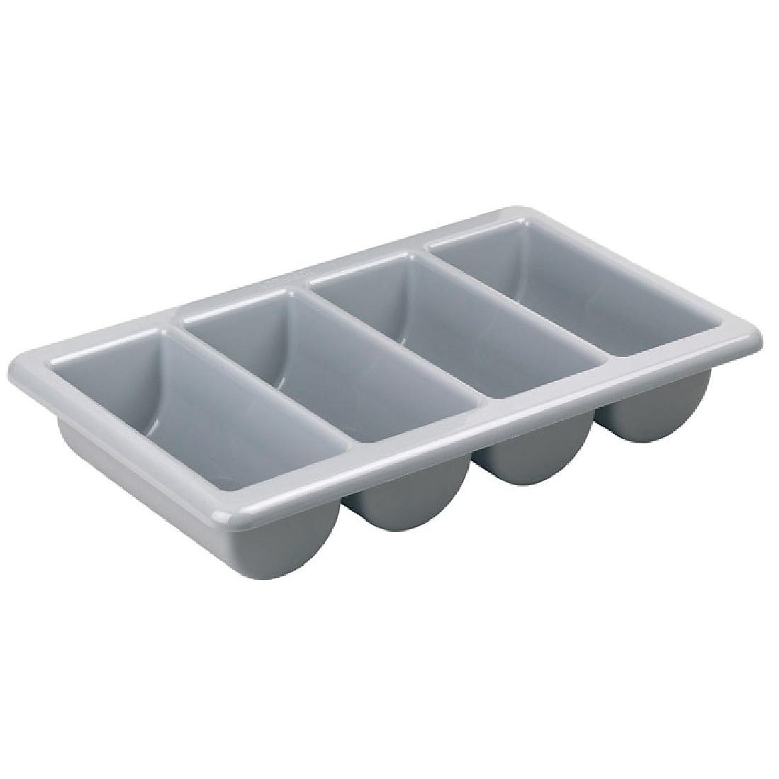 4 Compartment Plastic Cutlery Bin Box Commercial 4 Grids Plastic Cutlery Bin Box