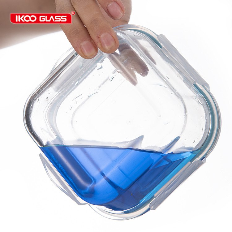 IKOO Wholesale custom logo glass storage container food with lid