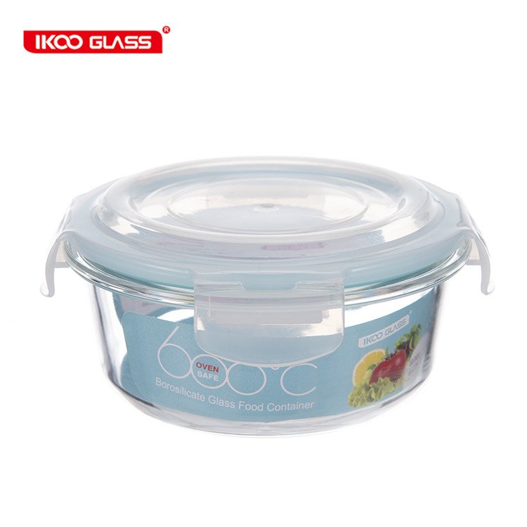 IKOO Wholesale custom logo glass storage container food with lid