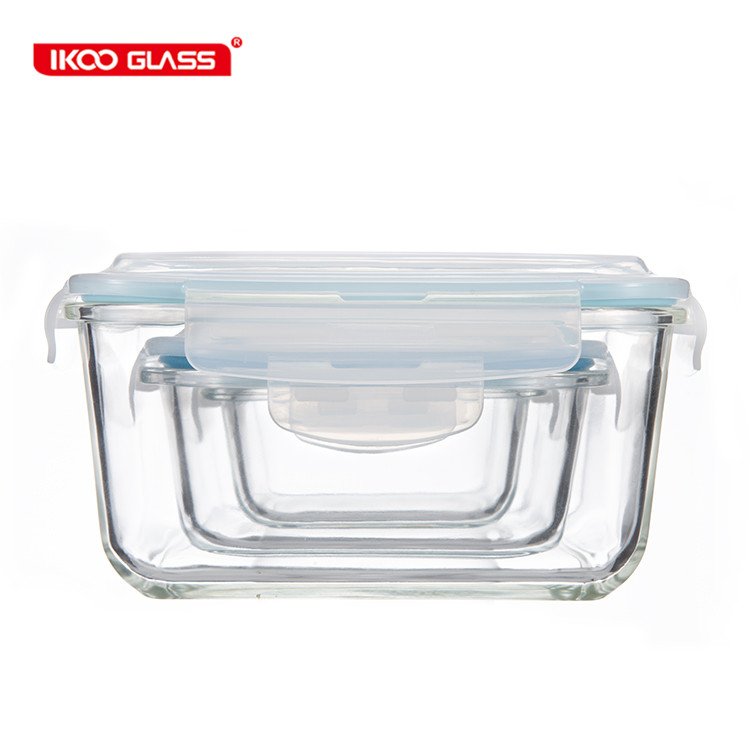 IKOO Wholesale custom logo glass storage container food with lid