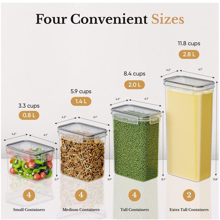 Plastic Food Container 3 Compartment Plastic Food Container Home Storage & Organization