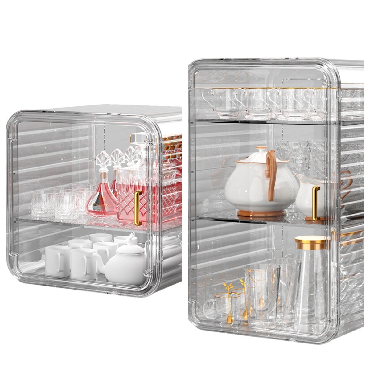 New Design Home Kitchen Tea Cup Storage Rack Desktop Cups Storage Rack Container