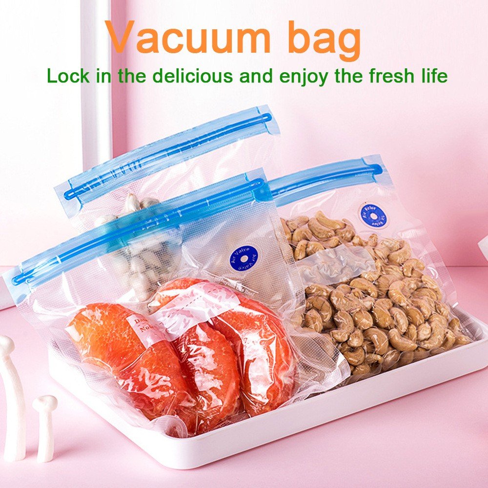 Kitchen Reusable Wholesale Self Sealing Leakproof Stand up Ziplock Vacuum Sealer Clear Zipper Lock Silicone Food Storage Bag
