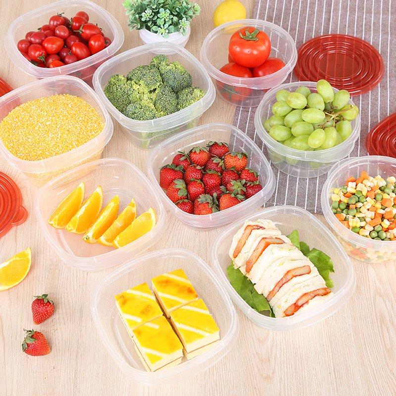 15pcs/set Kitchen Organizer Grains Beans Storage Jar Keep Fresh Food Storage Box Refrigerator Food Sealed Crisper Container