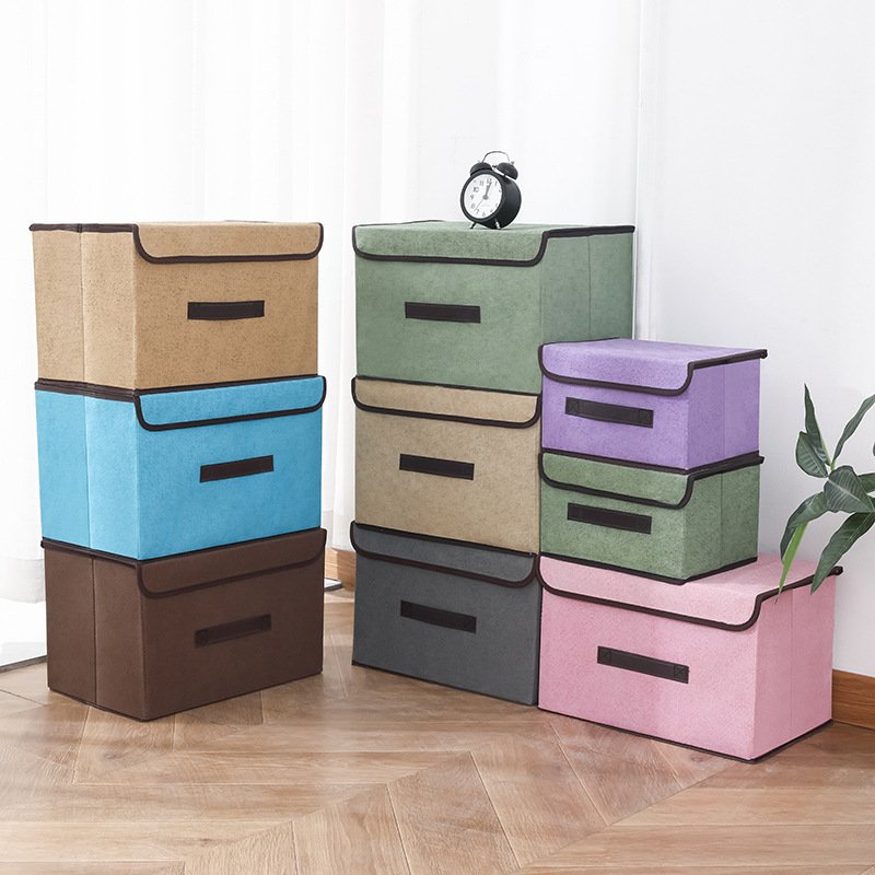 High Quality Foldable Non Woven Storage Cube Bin Home Decorative Storage Box For Home Organizer for File Storage