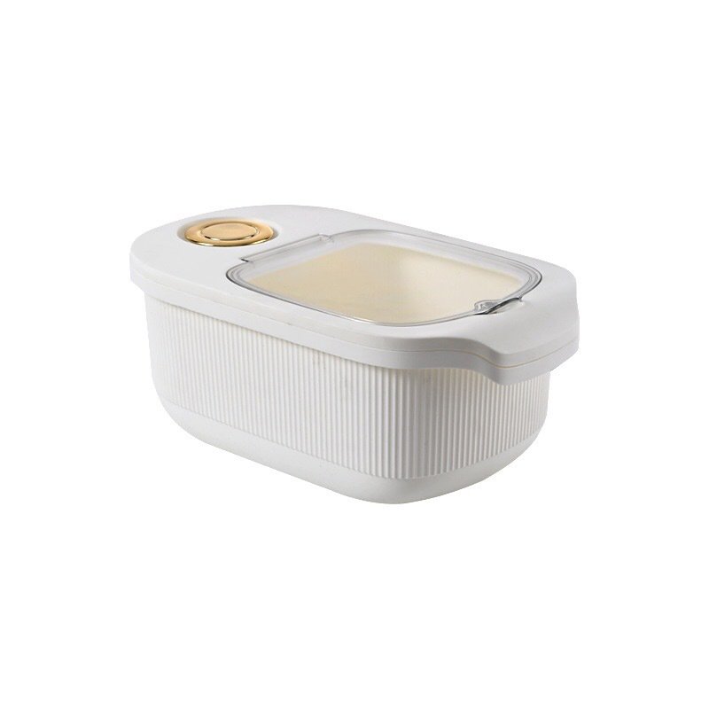 DS1829 6 Grid Rice Bucket Kitchen Grain Separated Storage Box Sealed Tank Food Grain Storage Boxes Press-type Rice Storage Box
