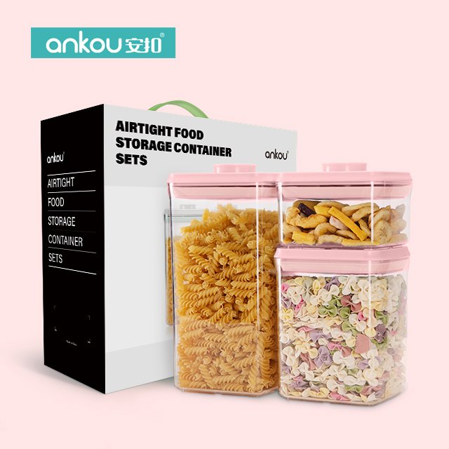 ANKOU Best Sellers in Europe Pop Container Air Tight Container Baby Food Storage Containers BPA Free with Airtight Lid