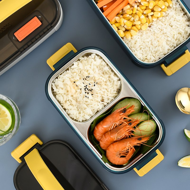 Modern design Nordic style lunch box bento with thick PP shell airtight food storage containers