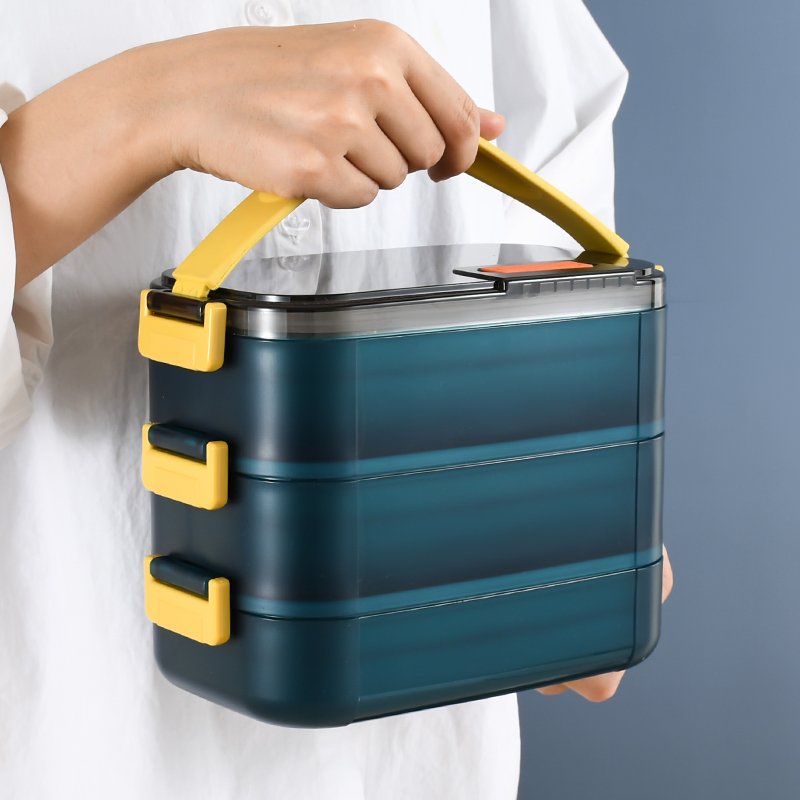 Modern design Nordic style lunch box bento with thick PP shell airtight food storage containers