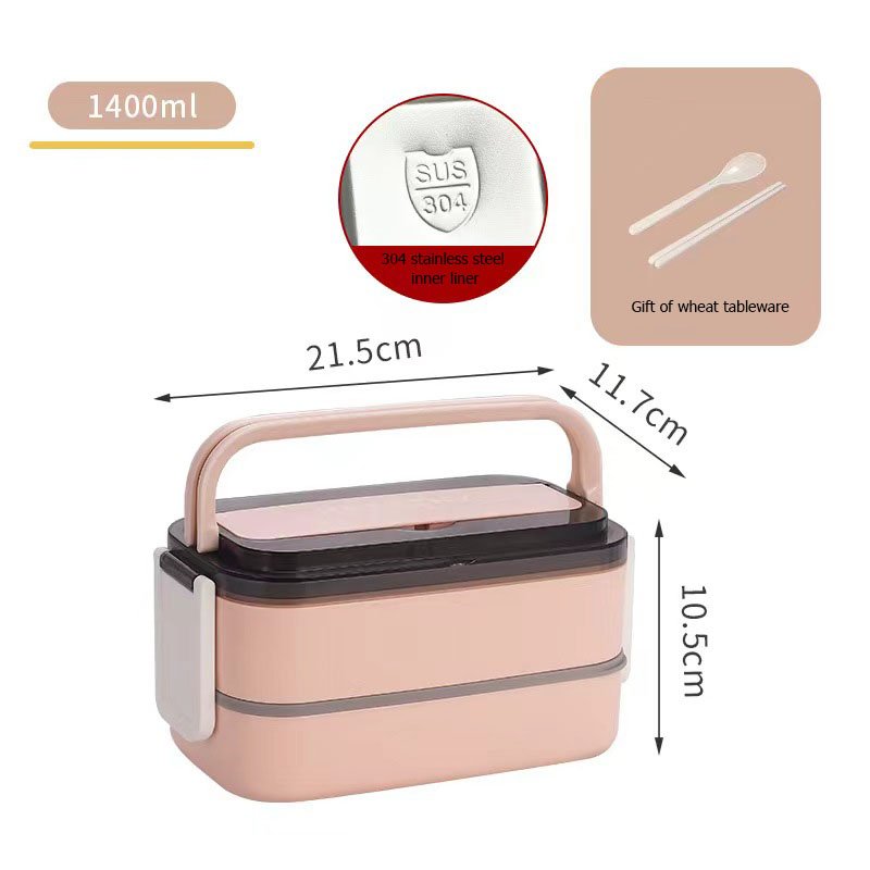 Stainless Steel 3 Compartment Meal Prep Bento Box Adult Lunch Box Kids Reusable Food Storage Containers