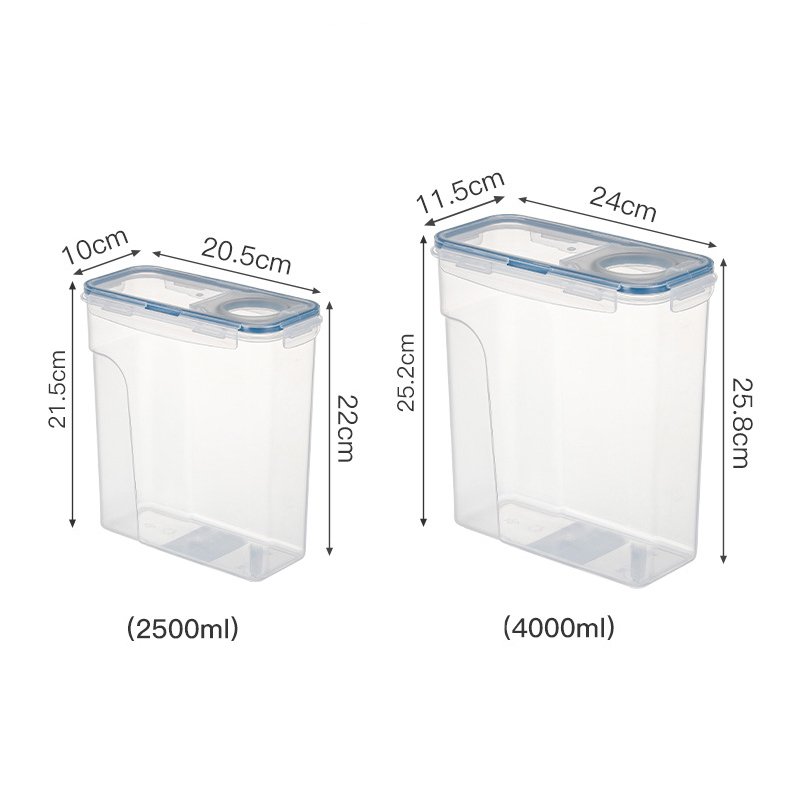 4l kitchen plastic storage box kitchen storage box transparent food container